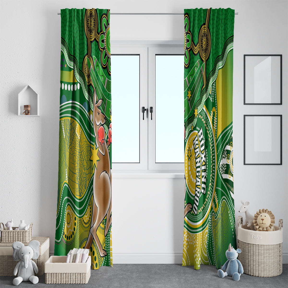 personalised-australia-boxing-kangaroo-window-curtain-aussie-indigenous-art-mix-national-color