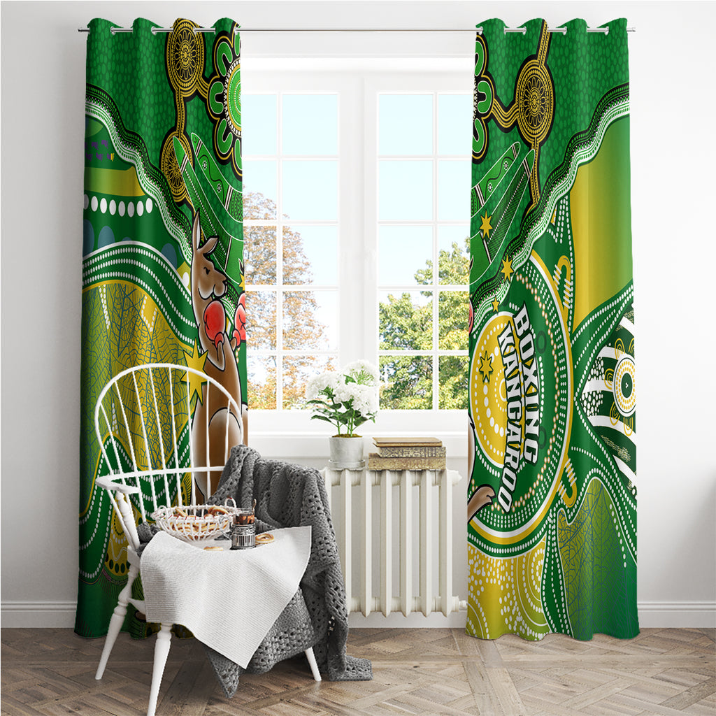 personalised-australia-boxing-kangaroo-window-curtain-aussie-indigenous-art-mix-national-color