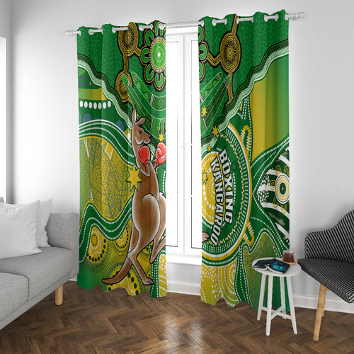 personalised-australia-boxing-kangaroo-window-curtain-aussie-indigenous-art-mix-national-color