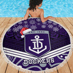 custom-dockers-football-christmas-beach-blanket-merry-xmas-2023-mix-aboriginal-art