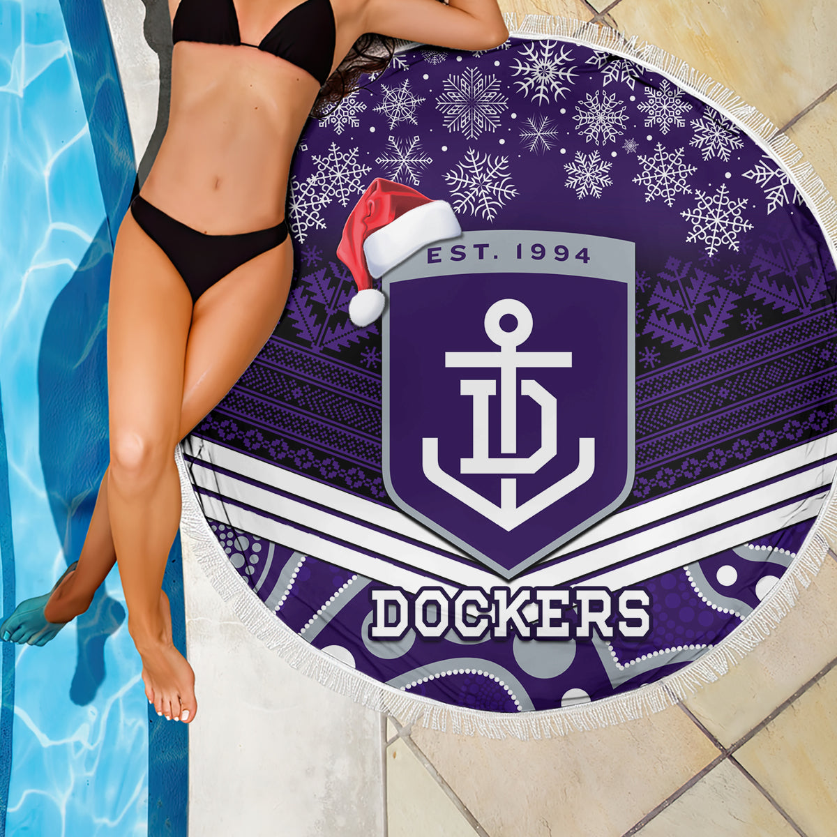 custom-dockers-football-christmas-beach-blanket-merry-xmas-2023-mix-aboriginal-art