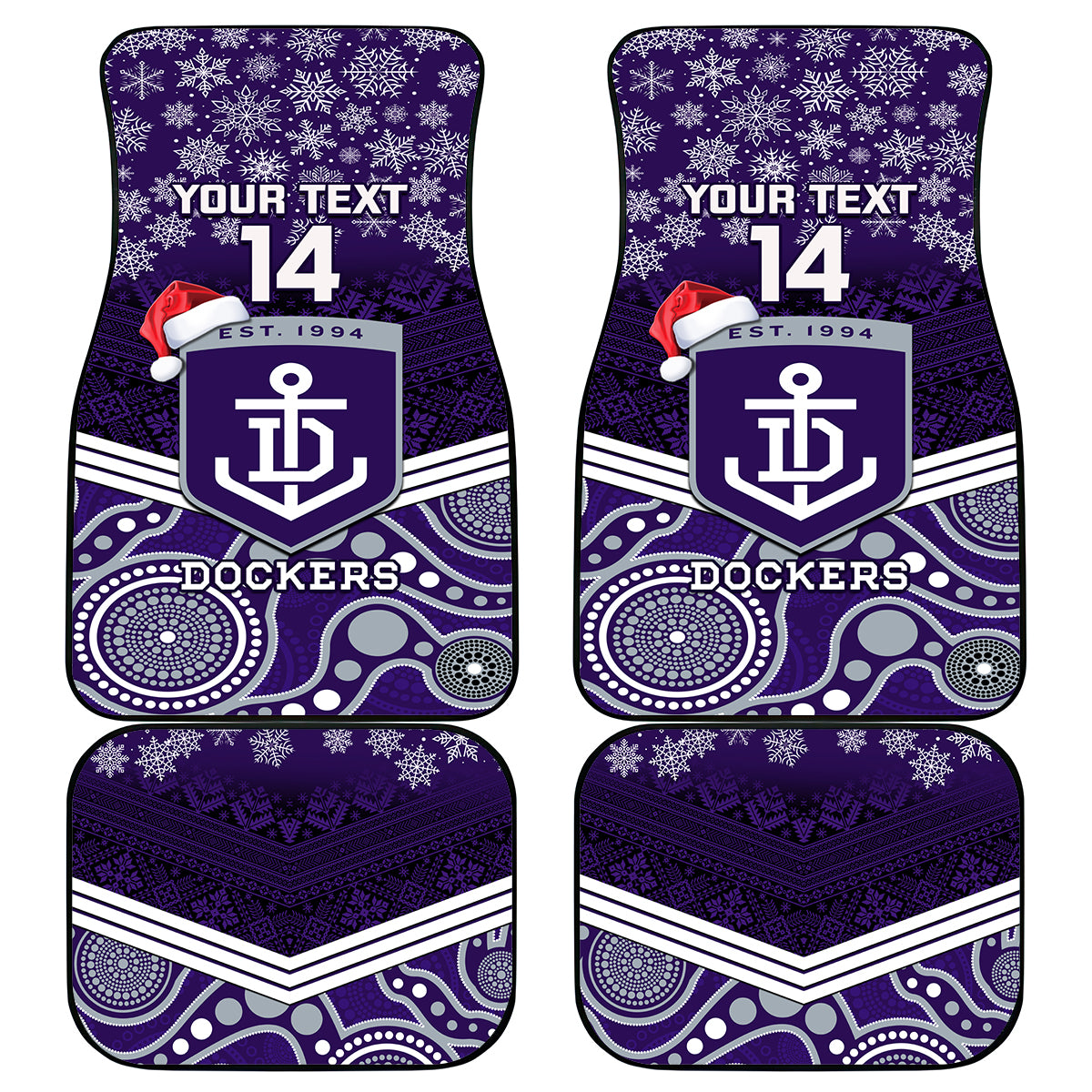 custom-dockers-football-christmas-car-mats-merry-xmas-2023-mix-aboriginal-art