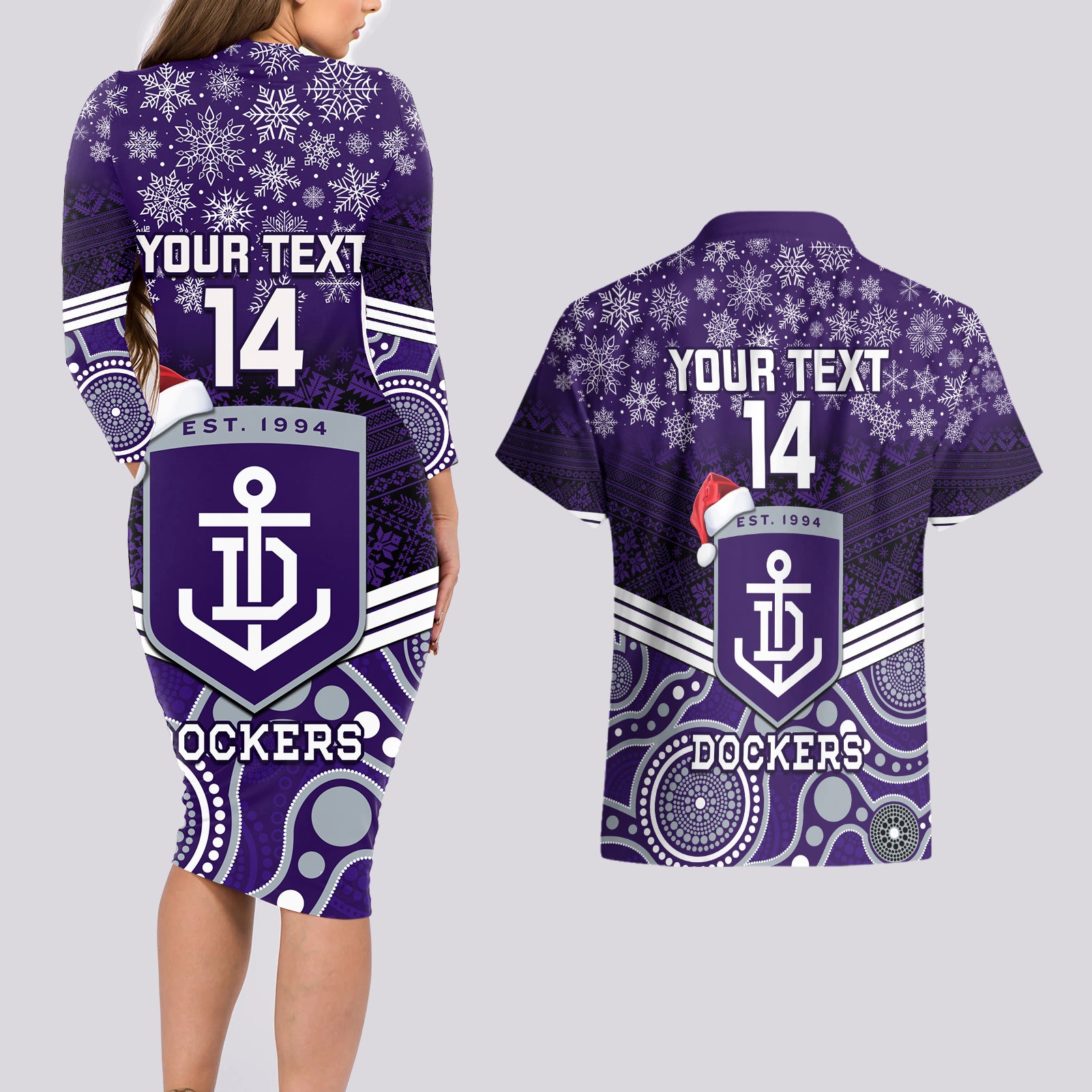 custom-dockers-football-christmas-couples-matching-long-sleeve-bodycon-dress-and-hawaiian-shirt-merry-xmas-2023-mix-aboriginal-art