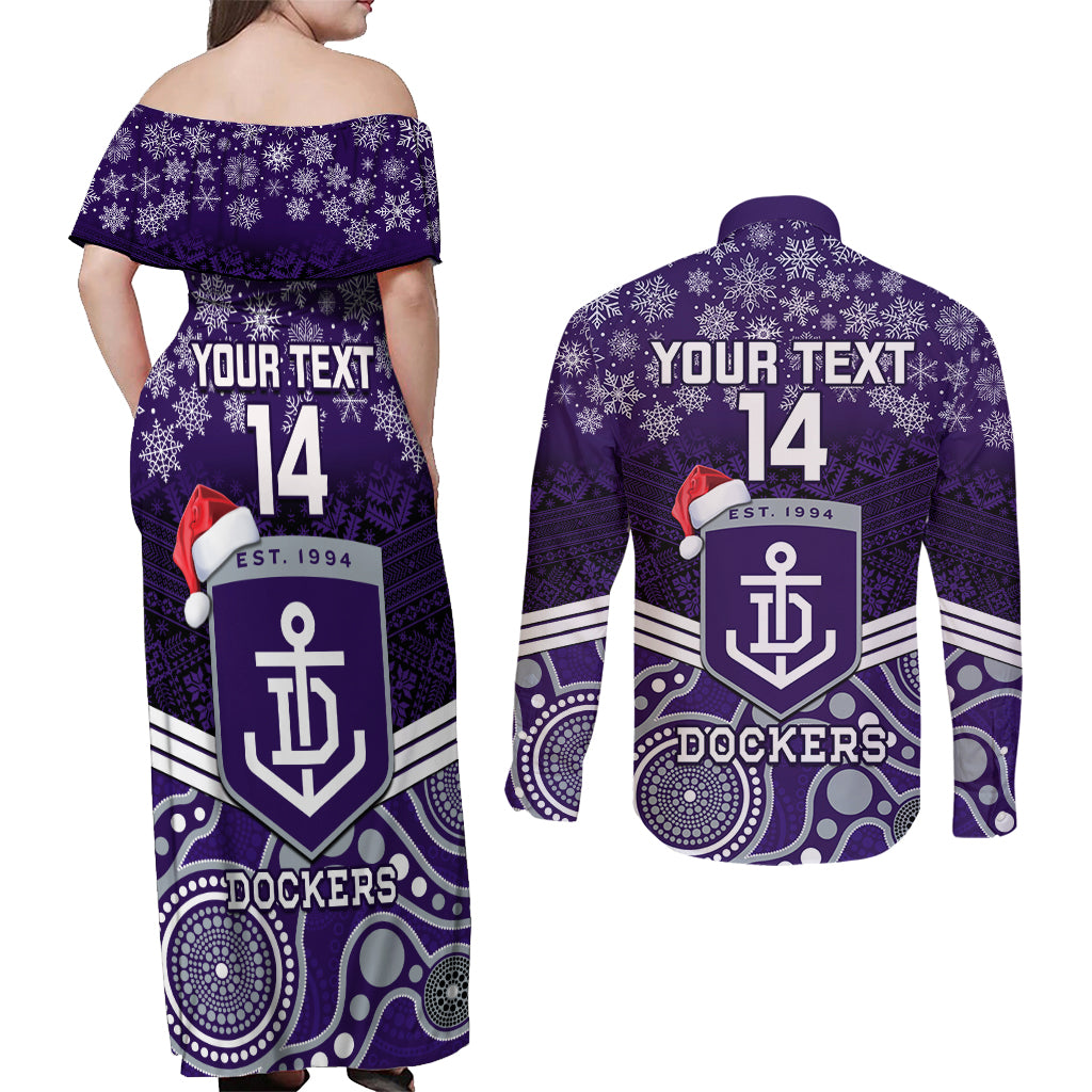 custom-dockers-football-christmas-couples-matching-off-shoulder-maxi-dress-and-long-sleeve-button-shirt-merry-xmas-2023-mix-aboriginal-art