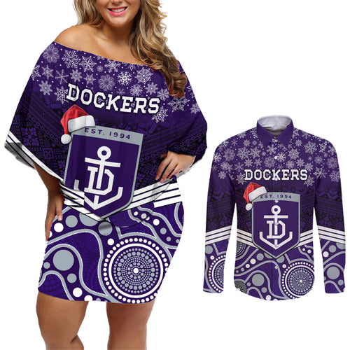 custom-dockers-football-christmas-couples-matching-off-shoulder-short-dress-and-long-sleeve-button-shirt-merry-xmas-2023-mix-aboriginal-art