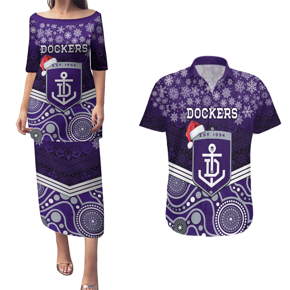custom-dockers-football-christmas-couples-matching-puletasi-dress-and-hawaiian-shirt-merry-xmas-2023-mix-aboriginal-art