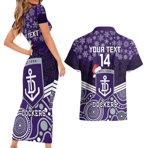custom-dockers-football-christmas-couples-matching-short-sleeve-bodycon-dress-and-hawaiian-shirt-merry-xmas-2023-mix-aboriginal-art