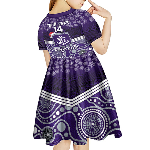 custom-dockers-football-christmas-kid-short-sleeve-dress-merry-xmas-2023-mix-aboriginal-art