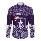 custom-dockers-football-christmas-long-sleeve-button-shirt-merry-xmas-2023-mix-aboriginal-art