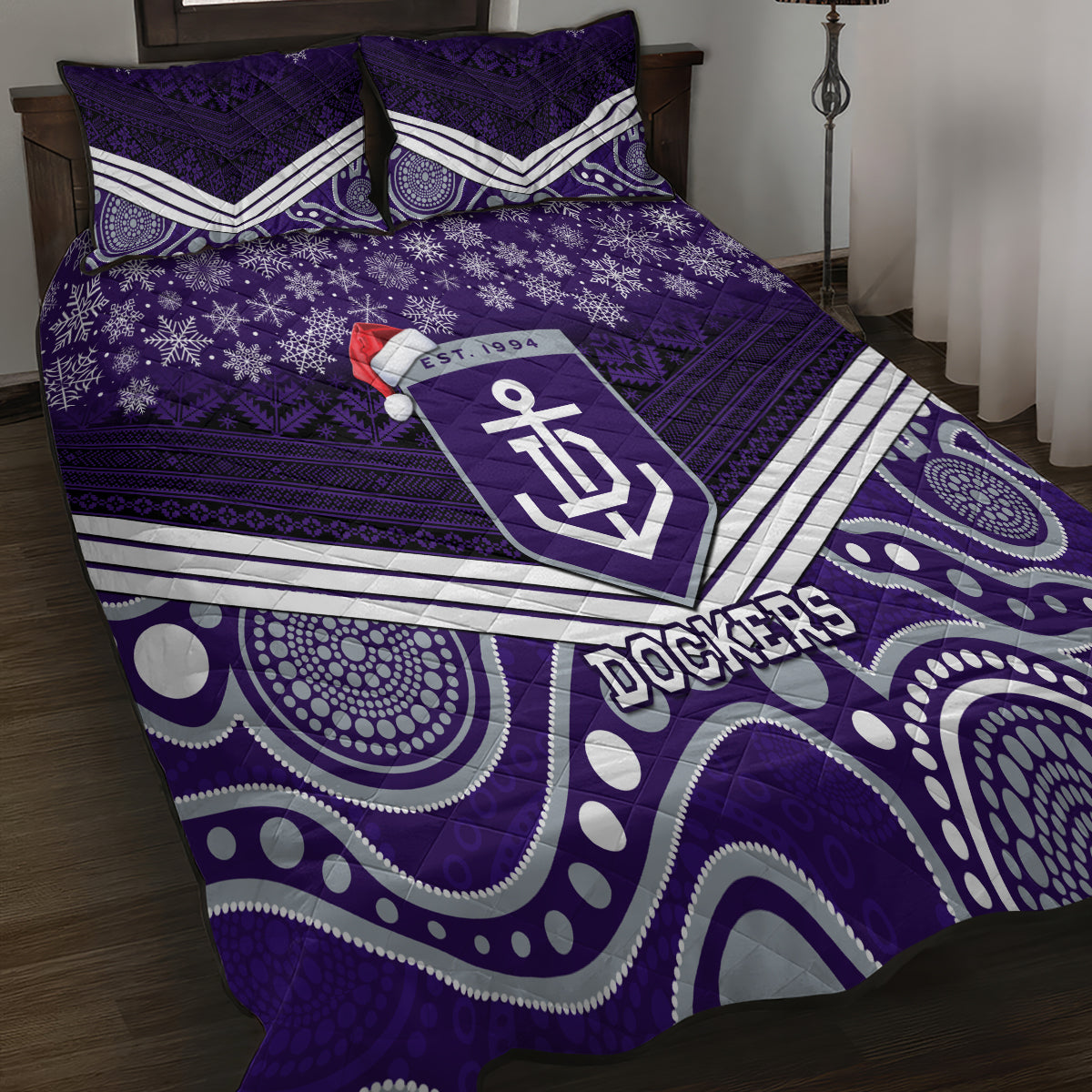 custom-dockers-football-christmas-quilt-bed-set-merry-xmas-2023-mix-aboriginal-art