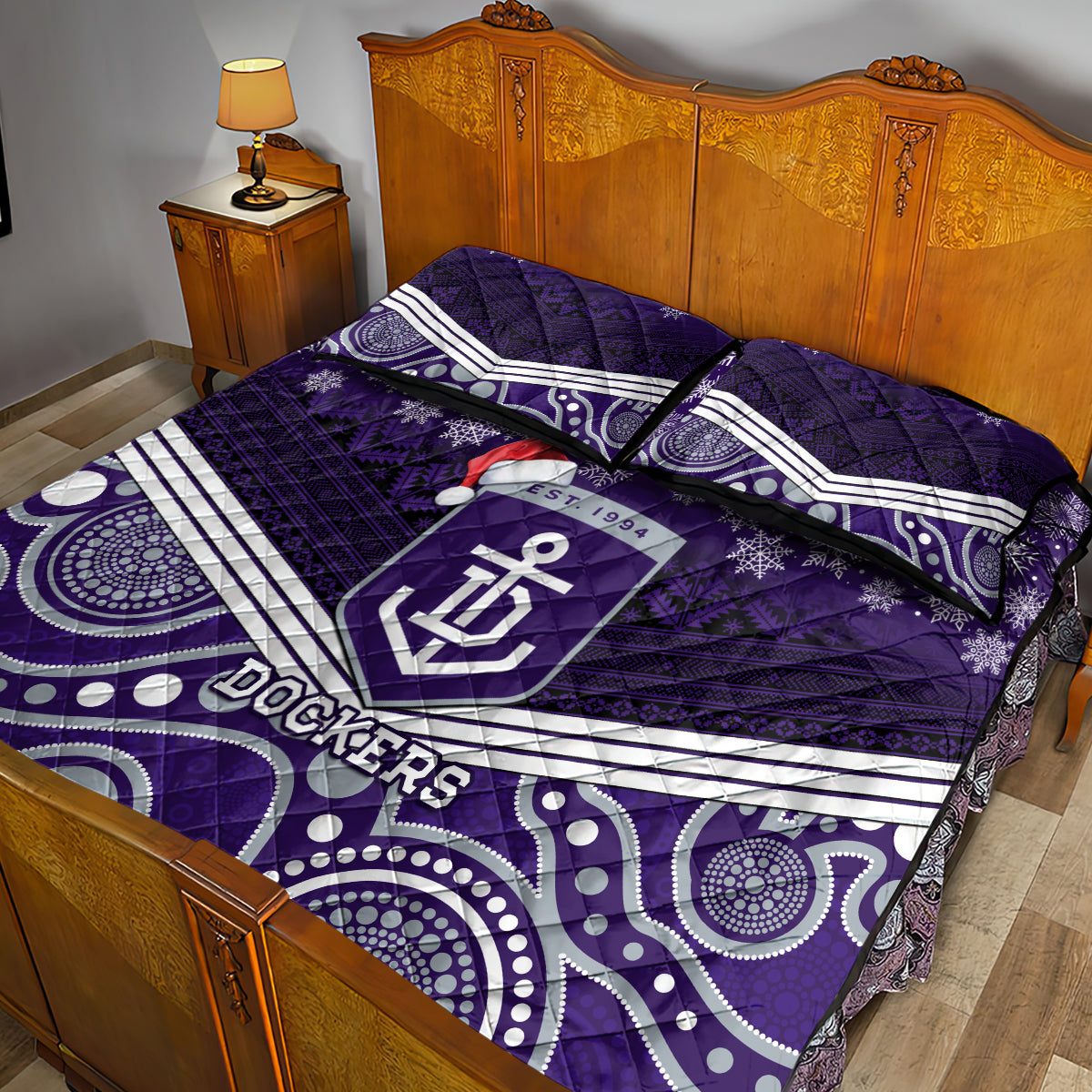 custom-dockers-football-christmas-quilt-bed-set-merry-xmas-2023-mix-aboriginal-art