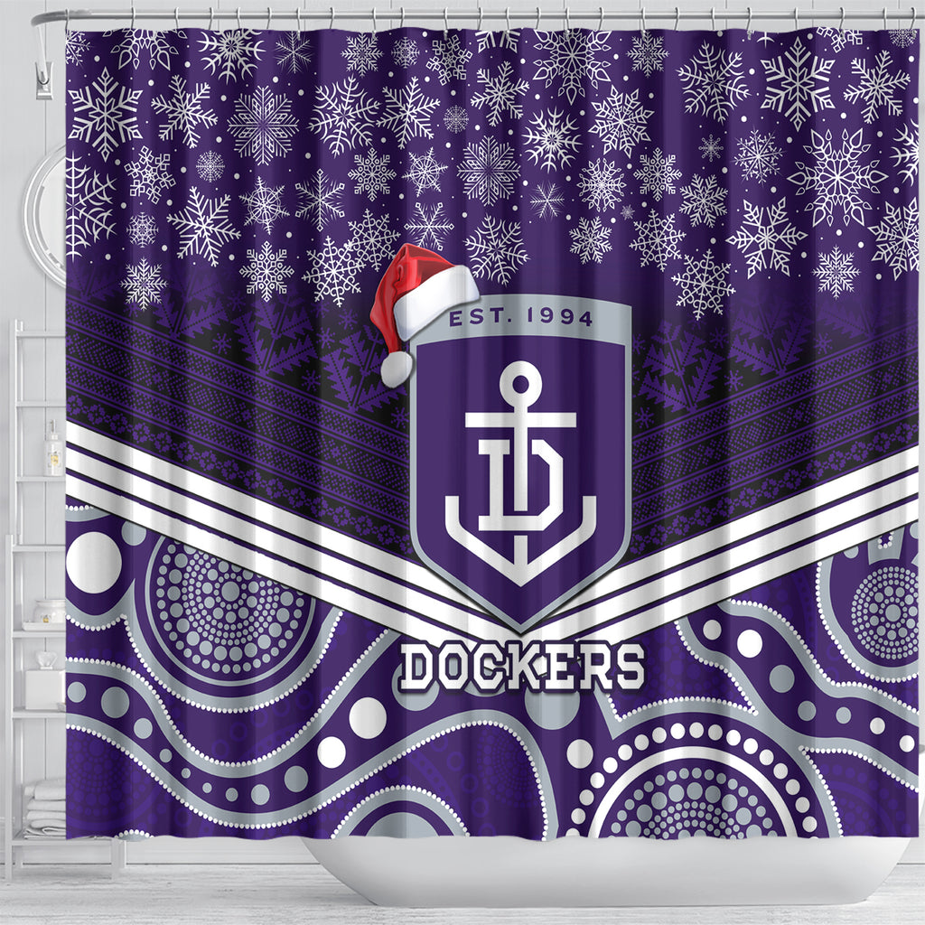 custom-dockers-football-christmas-shower-curtain-merry-xmas-2023-mix-aboriginal-art