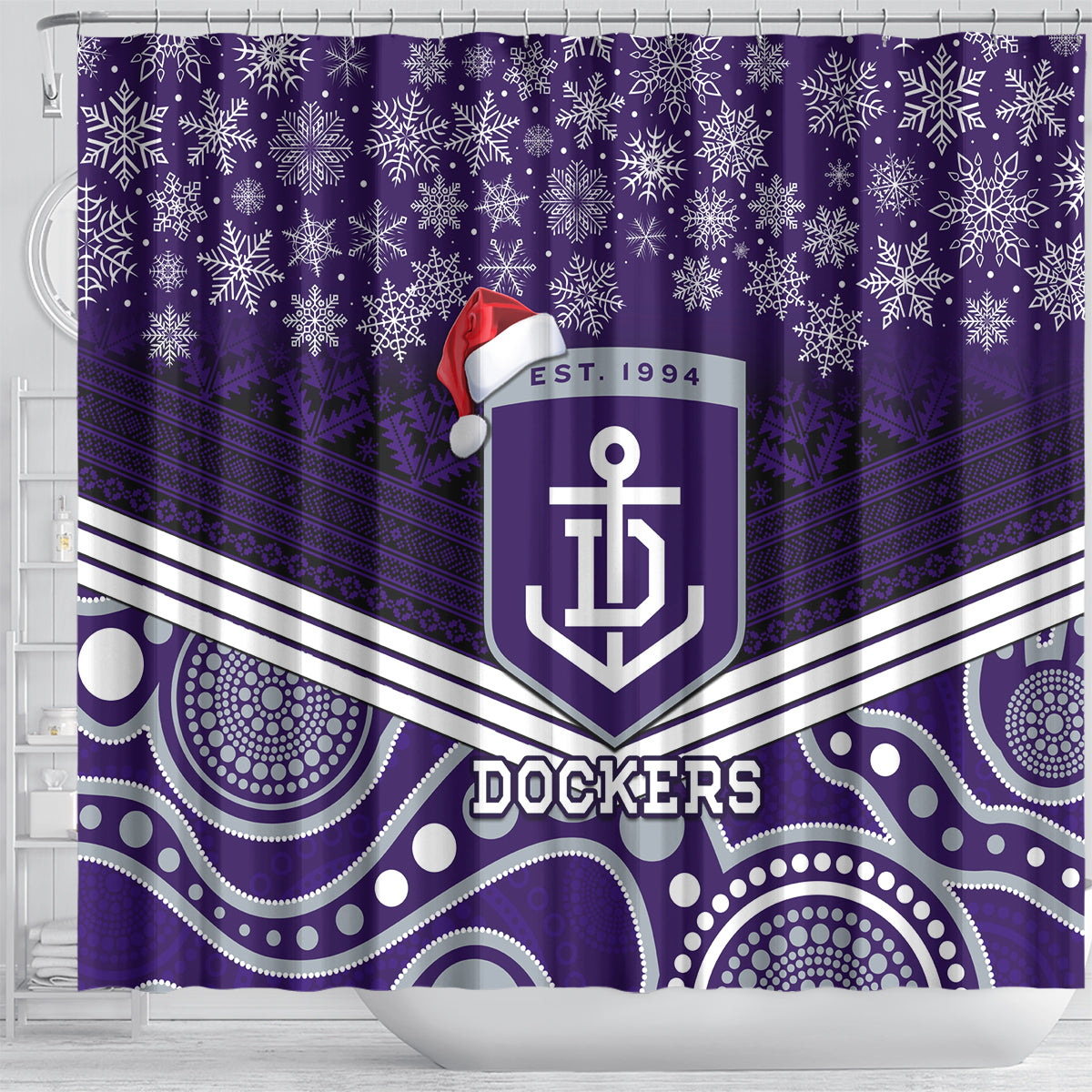 custom-dockers-football-christmas-shower-curtain-merry-xmas-2023-mix-aboriginal-art