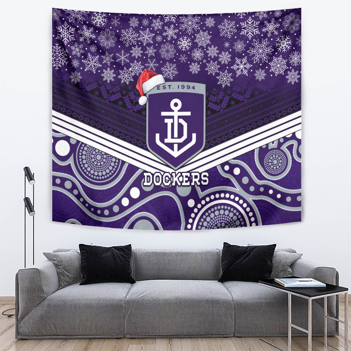 custom-dockers-football-christmas-tapestry-merry-xmas-2023-mix-aboriginal-art