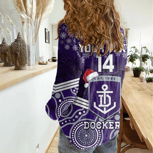 custom-dockers-football-christmas-women-casual-shirt-merry-xmas-2023-mix-aboriginal-art