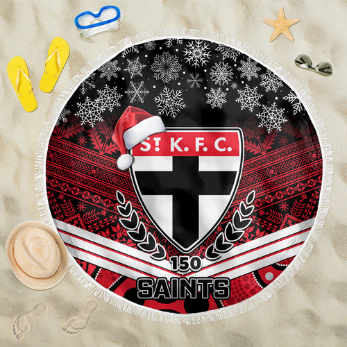 custom-st-kilda-football-christmas-beach-blanket-merry-xmas-2023-mix-aboriginal-art