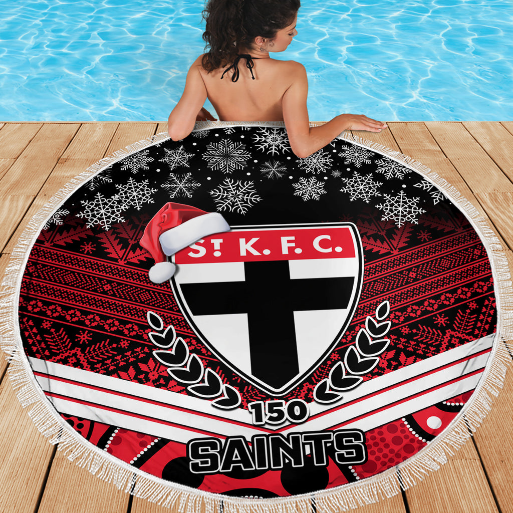 custom-st-kilda-football-christmas-beach-blanket-merry-xmas-2023-mix-aboriginal-art