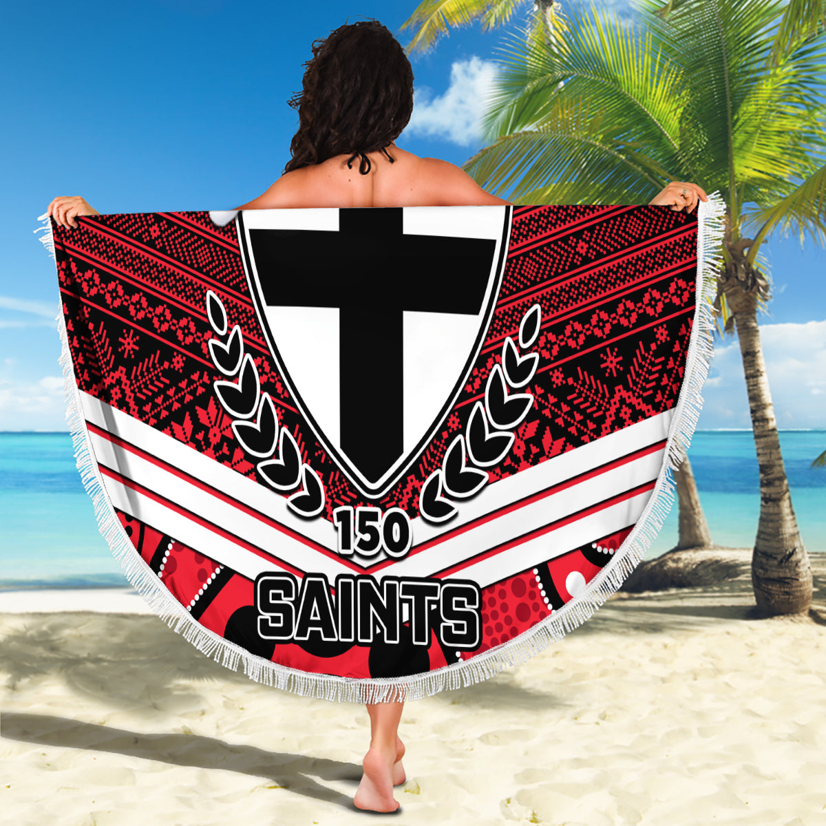 custom-st-kilda-football-christmas-beach-blanket-merry-xmas-2023-mix-aboriginal-art