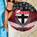 custom-st-kilda-football-christmas-beach-blanket-merry-xmas-2023-mix-aboriginal-art
