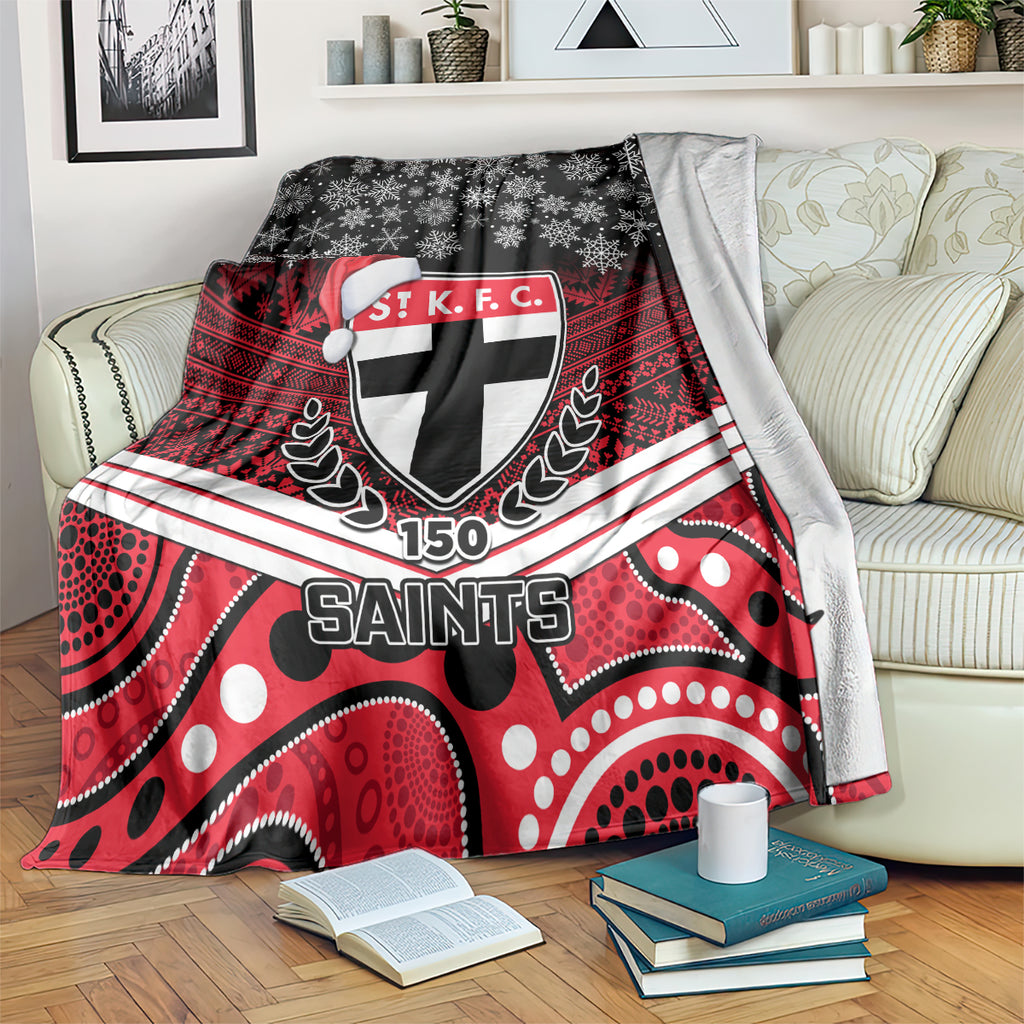 custom-st-kilda-football-christmas-blanket-merry-xmas-2023-mix-aboriginal-art