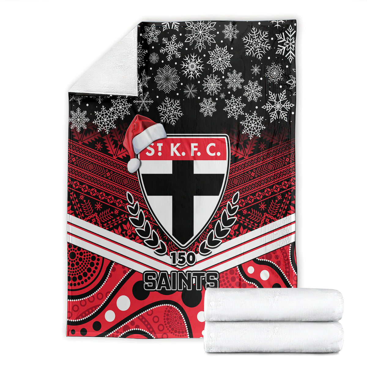 custom-st-kilda-football-christmas-blanket-merry-xmas-2023-mix-aboriginal-art