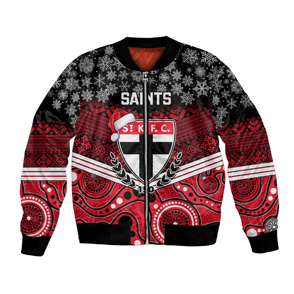 custom-st-kilda-football-christmas-bomber-jacket-merry-xmas-2023-mix-aboriginal-art