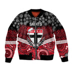 custom-st-kilda-football-christmas-bomber-jacket-merry-xmas-2023-mix-aboriginal-art
