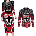 custom-st-kilda-football-christmas-couples-matching-long-sleeve-bodycon-dress-and-long-sleeve-button-shirt-merry-xmas-2023-mix-aboriginal-art