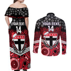 custom-st-kilda-football-christmas-couples-matching-off-shoulder-maxi-dress-and-long-sleeve-button-shirt-merry-xmas-2023-mix-aboriginal-art