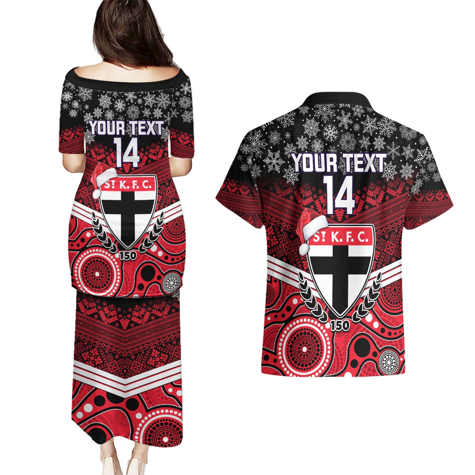 custom-st-kilda-football-christmas-couples-matching-puletasi-dress-and-hawaiian-shirt-merry-xmas-2023-mix-aboriginal-art