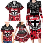 custom-st-kilda-football-christmas-family-matching-long-sleeve-bodycon-dress-and-hawaiian-shirt-merry-xmas-2023-mix-aboriginal-art
