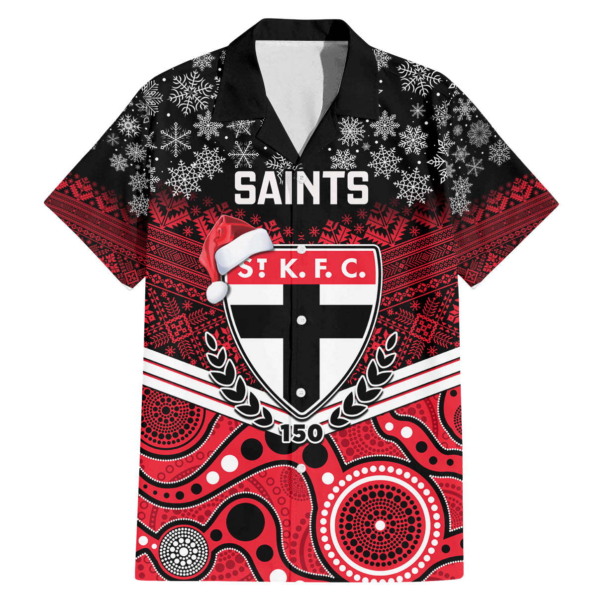 custom-st-kilda-football-christmas-family-matching-mermaid-dress-and-hawaiian-shirt-merry-xmas-2023-mix-aboriginal-art