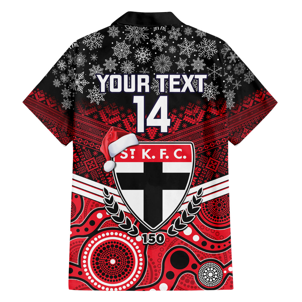 custom-st-kilda-football-christmas-family-matching-off-shoulder-long-sleeve-dress-and-hawaiian-shirt-merry-xmas-2023-mix-aboriginal-art