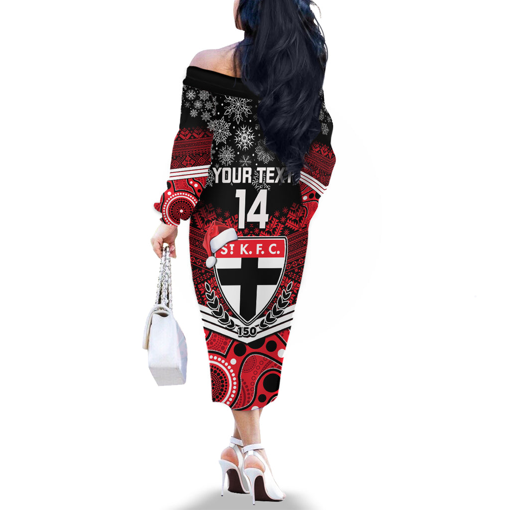 custom-st-kilda-football-christmas-family-matching-off-shoulder-long-sleeve-dress-and-hawaiian-shirt-merry-xmas-2023-mix-aboriginal-art