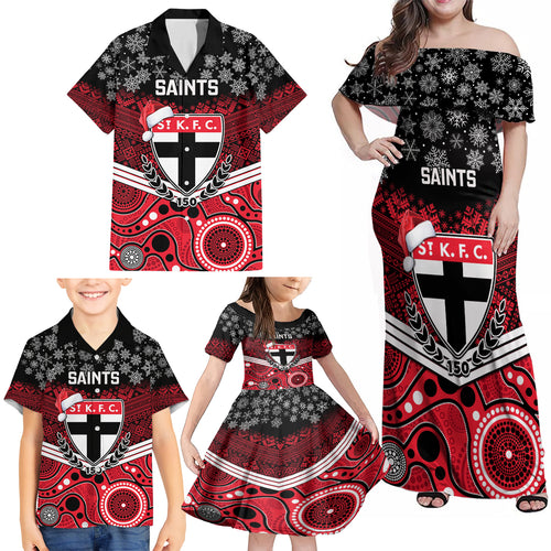 custom-st-kilda-football-christmas-family-matching-off-shoulder-maxi-dress-and-hawaiian-shirt-merry-xmas-2023-mix-aboriginal-art
