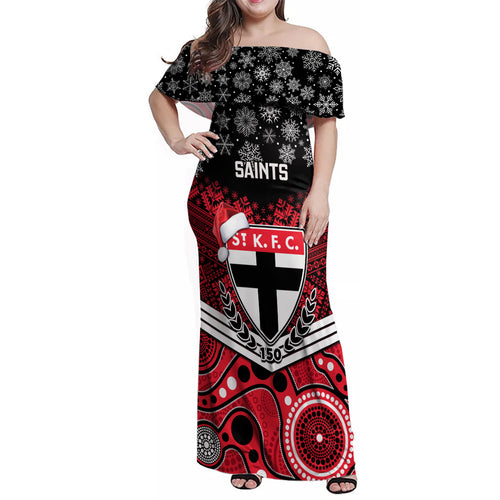 custom-st-kilda-football-christmas-family-matching-off-shoulder-maxi-dress-and-hawaiian-shirt-merry-xmas-2023-mix-aboriginal-art