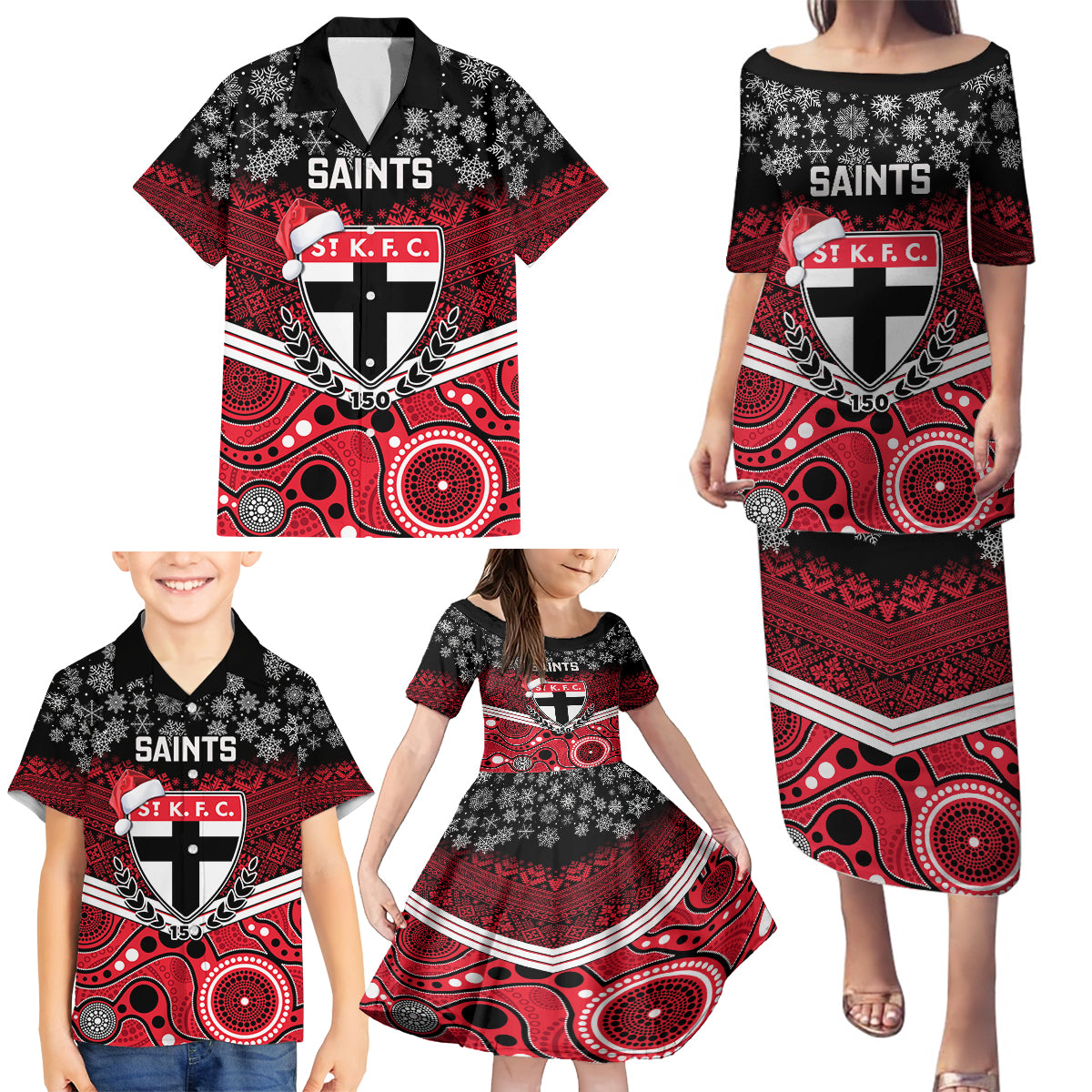 custom-st-kilda-football-christmas-family-matching-puletasi-dress-and-hawaiian-shirt-merry-xmas-2023-mix-aboriginal-art