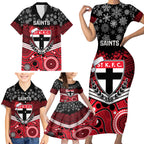 custom-st-kilda-football-christmas-family-matching-short-sleeve-bodycon-dress-and-hawaiian-shirt-merry-xmas-2023-mix-aboriginal-art
