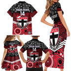 custom-st-kilda-football-christmas-family-matching-short-sleeve-bodycon-dress-and-hawaiian-shirt-merry-xmas-2023-mix-aboriginal-art