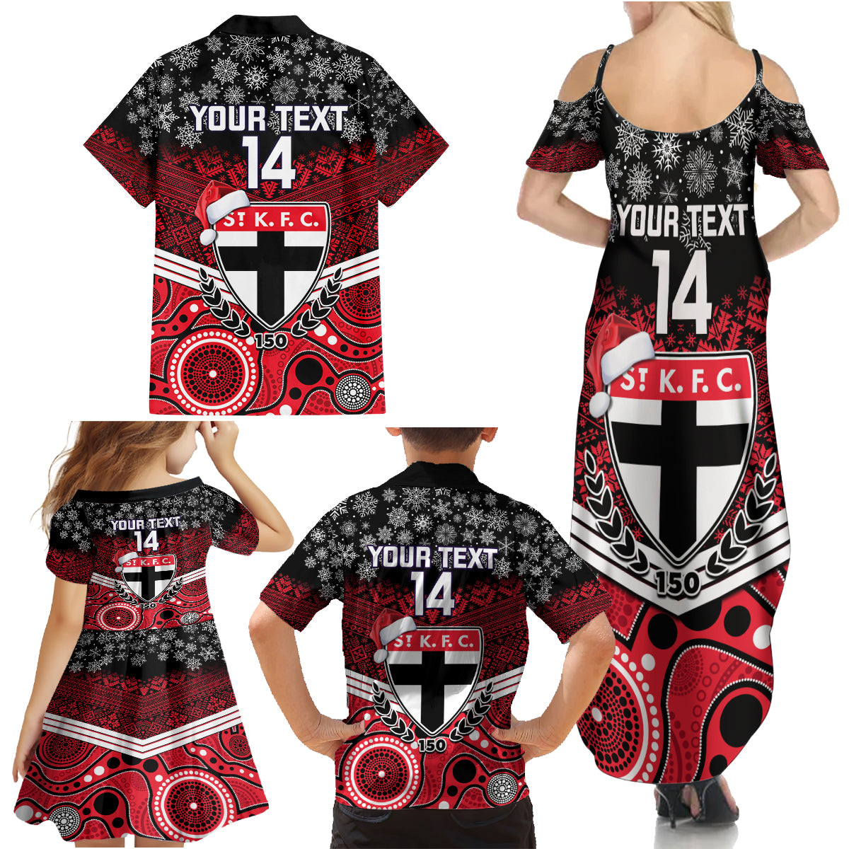 custom-st-kilda-football-christmas-family-matching-summer-maxi-dress-and-hawaiian-shirt-merry-xmas-2023-mix-aboriginal-art