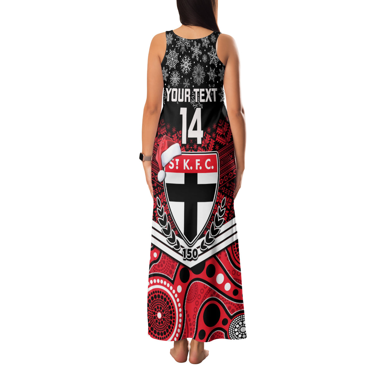 custom-st-kilda-football-christmas-family-matching-tank-maxi-dress-and-hawaiian-shirt-merry-xmas-2023-mix-aboriginal-art