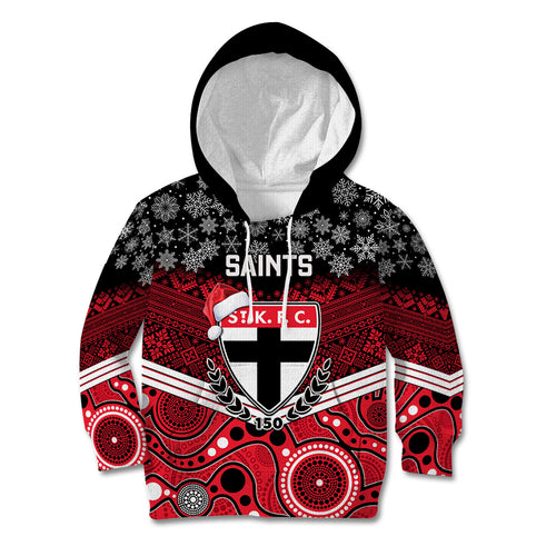 custom-st-kilda-football-christmas-kid-hoodie-merry-xmas-2023-mix-aboriginal-art
