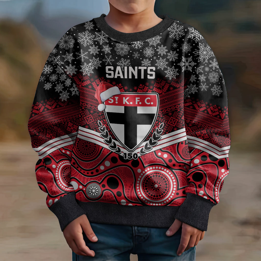 custom-st-kilda-football-christmas-kid-ugly-christmas-sweater-merry-xmas-2023-mix-aboriginal-art