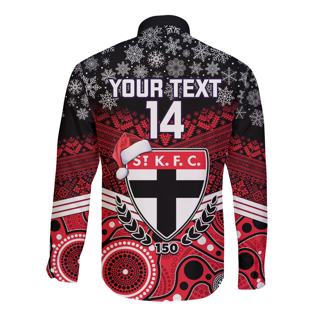 custom-st-kilda-football-christmas-long-sleeve-button-shirt-merry-xmas-2023-mix-aboriginal-art