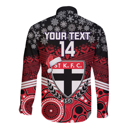 custom-st-kilda-football-christmas-long-sleeve-button-shirt-merry-xmas-2023-mix-aboriginal-art