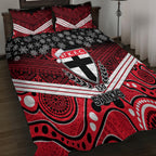 custom-st-kilda-football-christmas-quilt-bed-set-merry-xmas-2023-mix-aboriginal-art