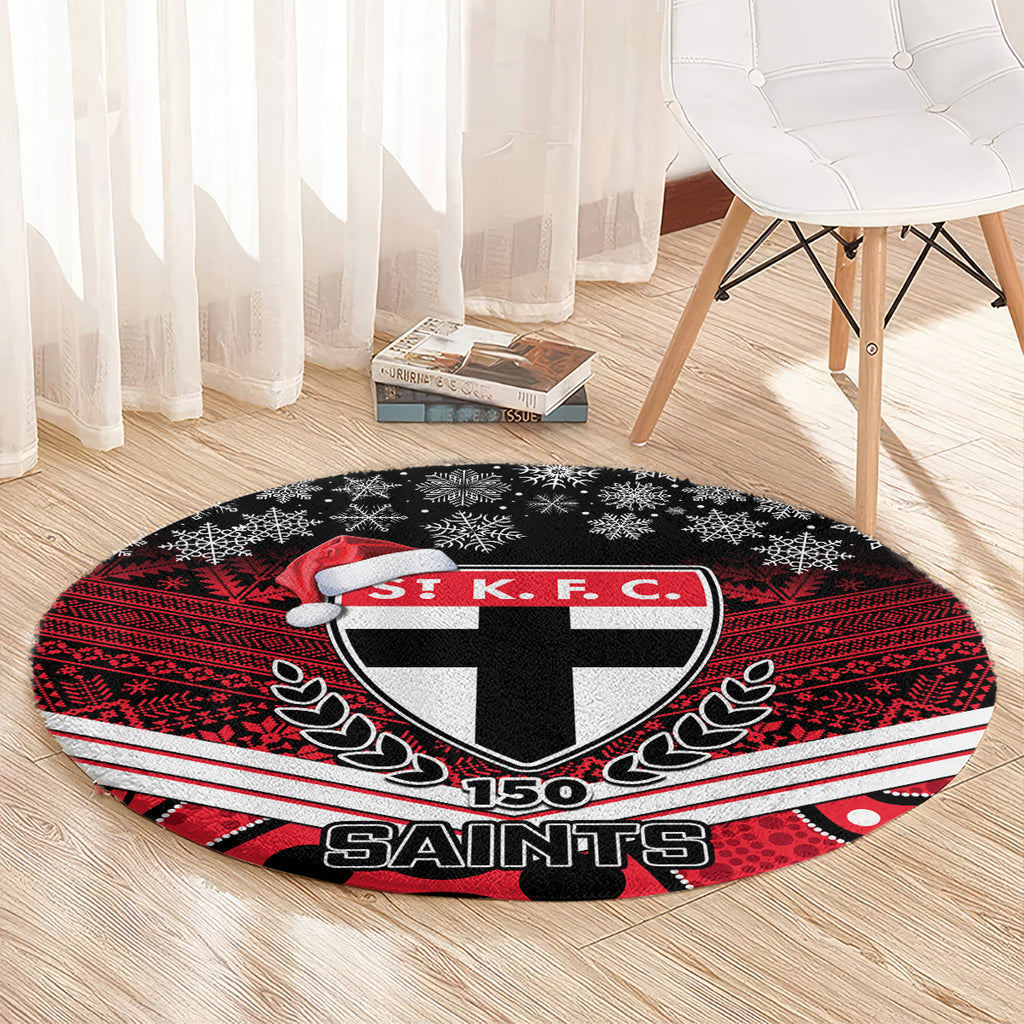 custom-st-kilda-football-christmas-round-carpet-merry-xmas-2023-mix-aboriginal-art