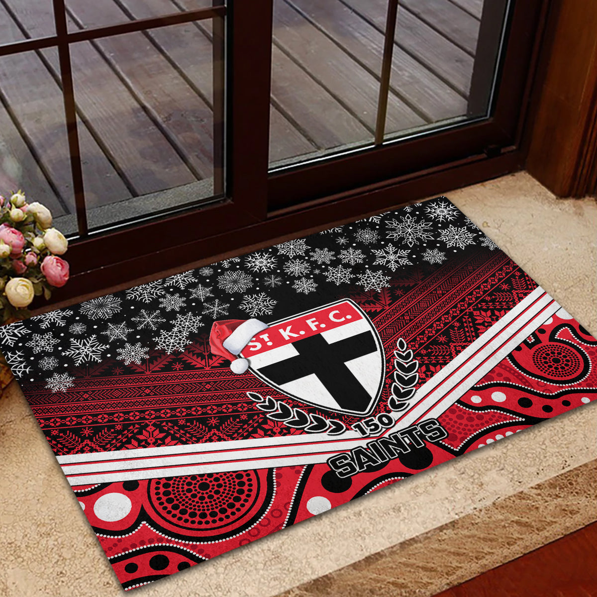 custom-st-kilda-football-christmas-rubber-doormat-merry-xmas-2023-mix-aboriginal-art