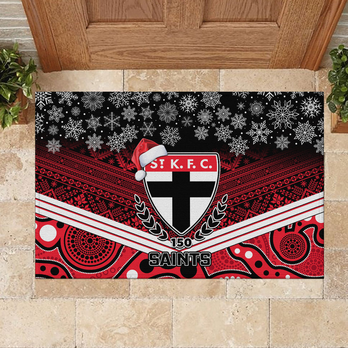custom-st-kilda-football-christmas-rubber-doormat-merry-xmas-2023-mix-aboriginal-art