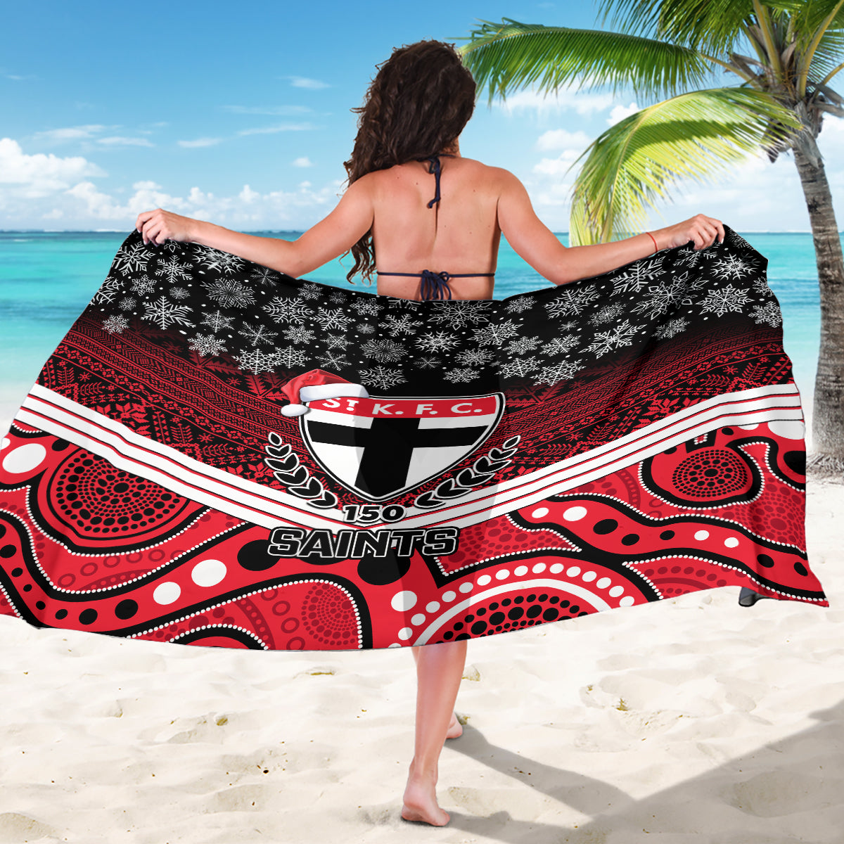 custom-st-kilda-football-christmas-sarong-merry-xmas-2023-mix-aboriginal-art